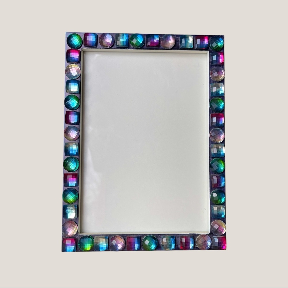 Colorful Rhinestone Gemstone Picture Frame